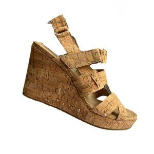 Donald J Pliner Gretel 2 Strappy Cork Wedge Sandals Lightweight Summer Sz 8 M